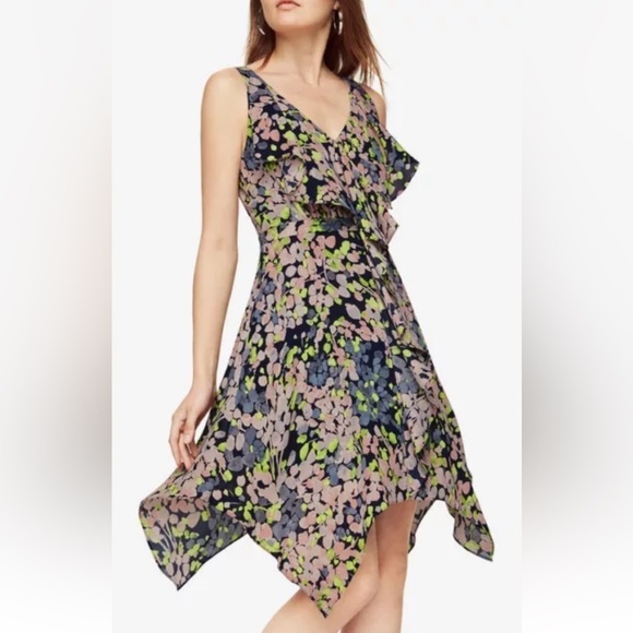 BCBGMaxAzria Dresses & Skirts - BCBG MaxAzria Jessica Floral Asymmetrical Dress Size 0